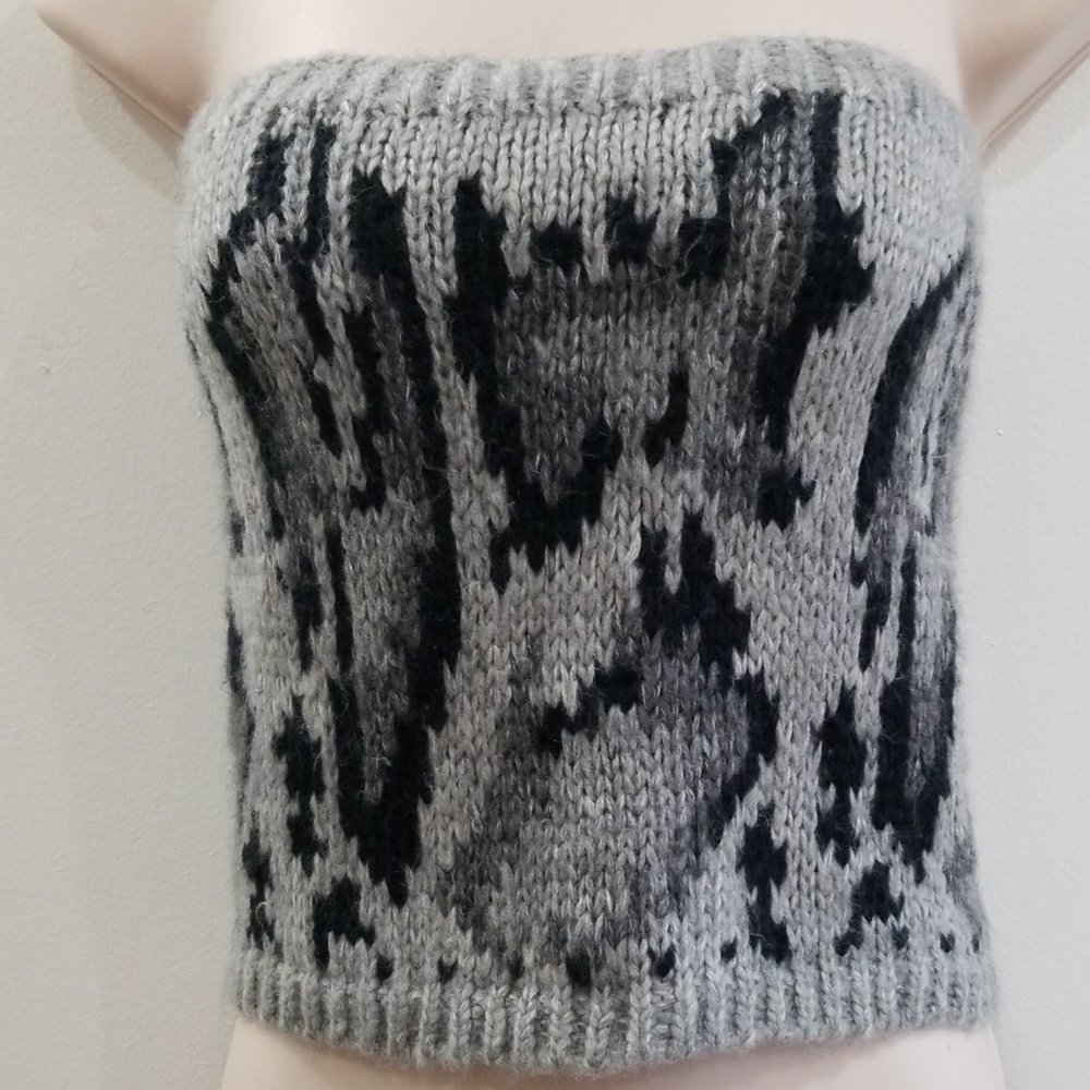 Gap women's knit gray and black tube top